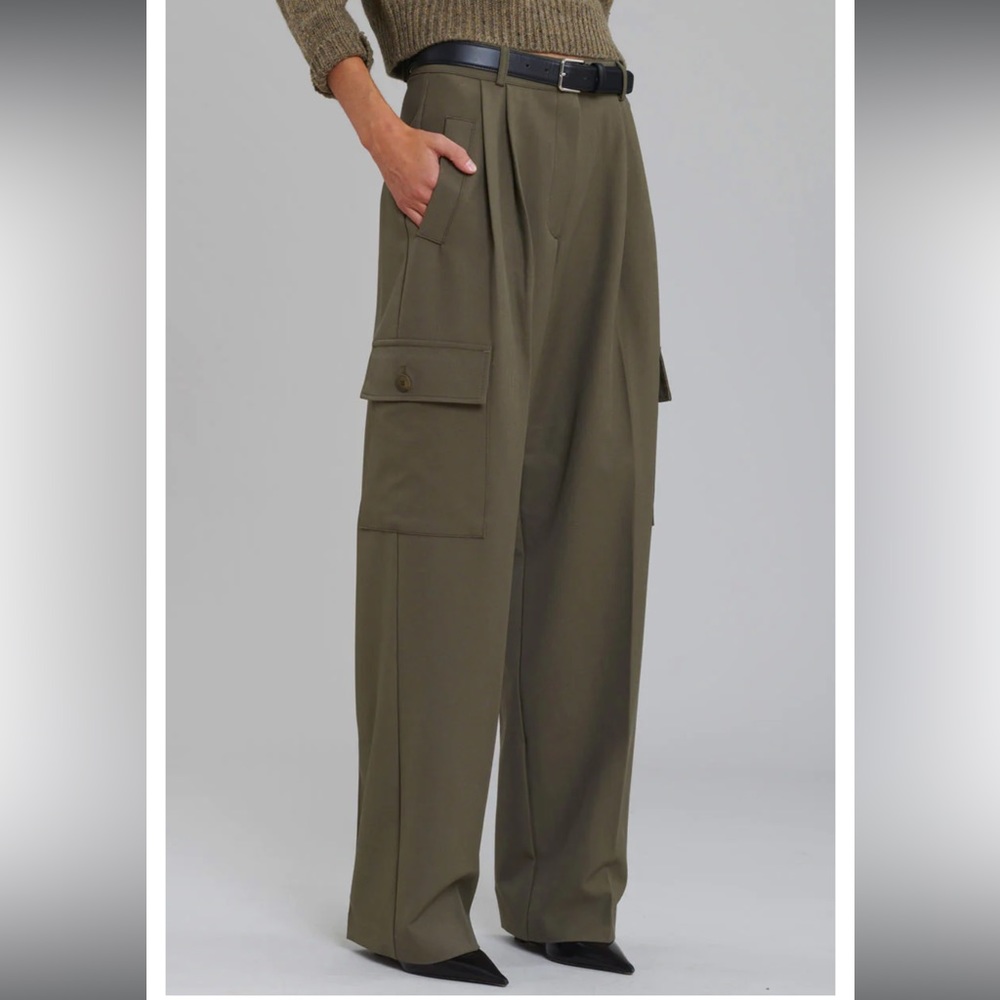 The Frankie Shop Maesa Cargo Pants- Olive/Khaki/Green
